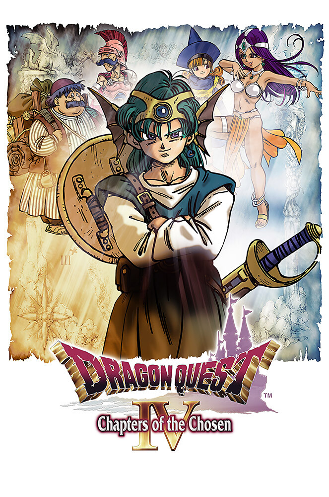 Dragon Quest IV Nintendo DS SNES Warrior Premium POSTER MADE IN