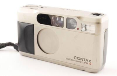 CONTAX T2 Carl Zeiss Sonnar 38mm F2.8 Titan Silver Film Camera w