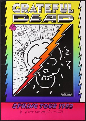 1988 GRATEFUL DEAD Spring Tour Poster Hand Signed Autographed by