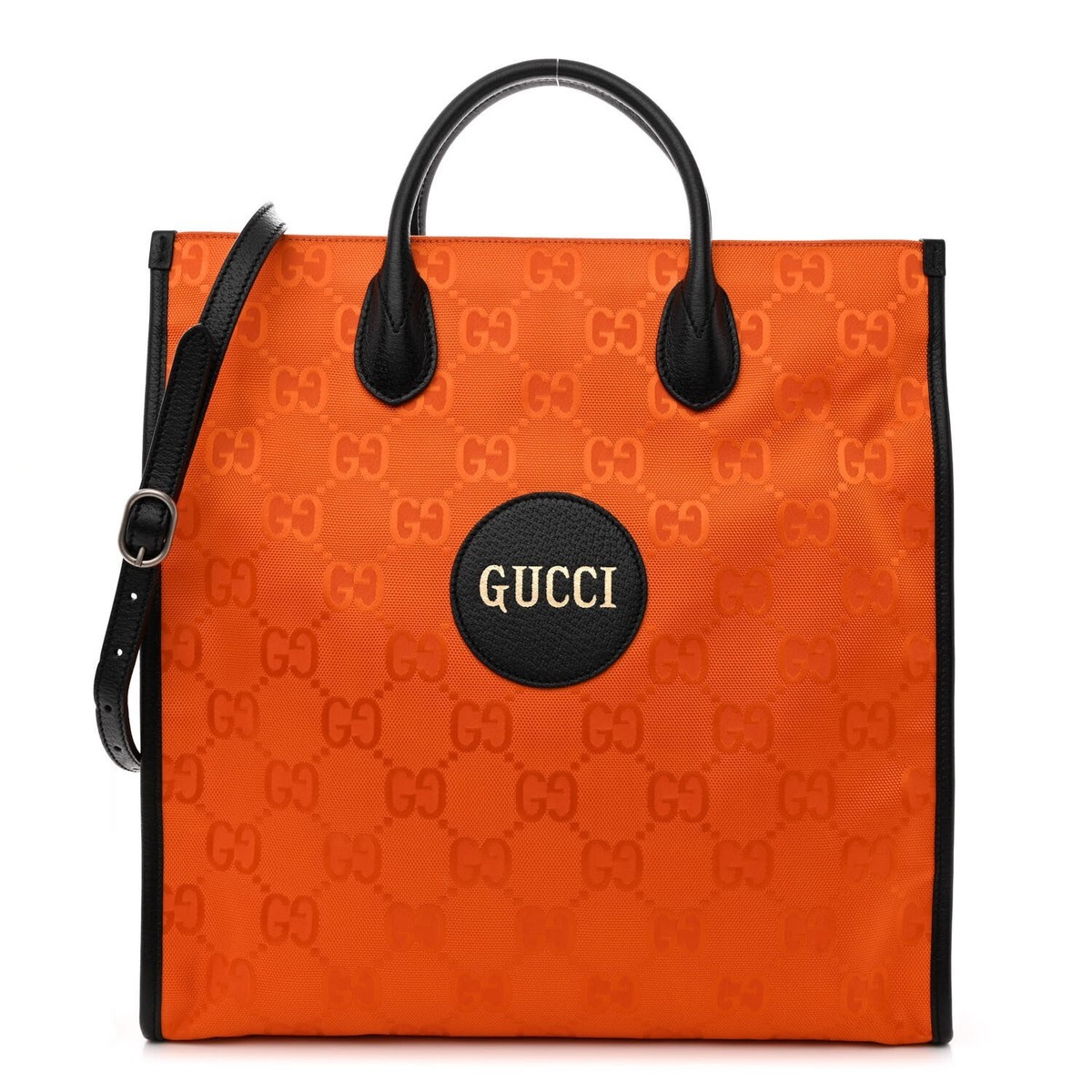Gucci Econyl Nylon Monogram Off The Grid Tote Bag Carrot Orange