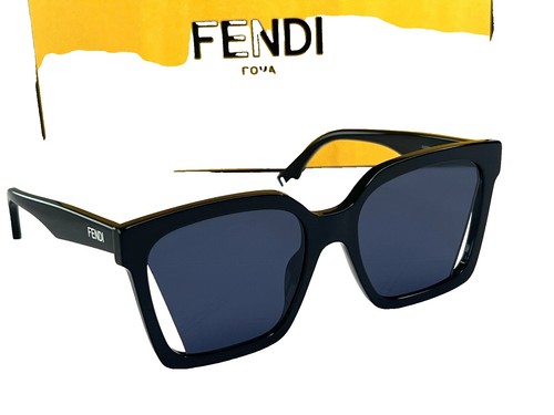 Fendi FF 0013/F/S 7SYEU Black Round Cat Eye Sunglasses Frame 55-17