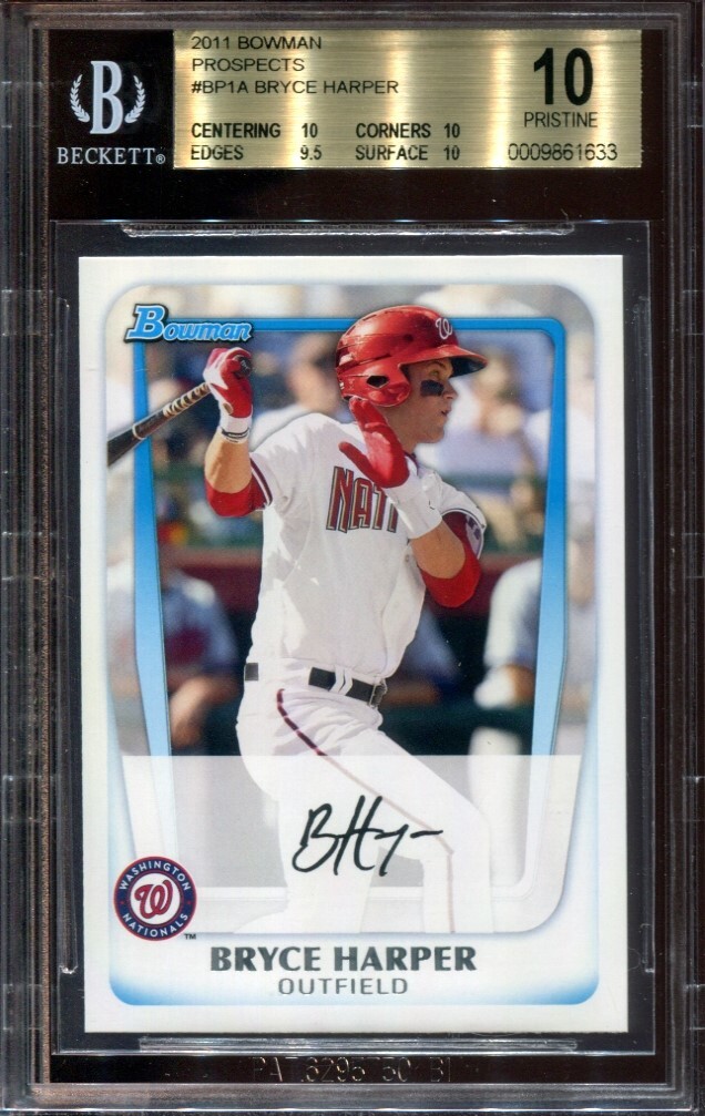 2011 Bowman Prospects Bryce Harper #BP1 Rookie RC BGS 10 | eBay