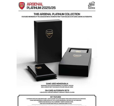 2025-26 Futera World Football (Soccer) Platinum Club Arsenal 25/26