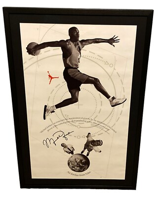 Michael Jordan Autographed 21x35 Nike Air Jordan w/ Spike Lee