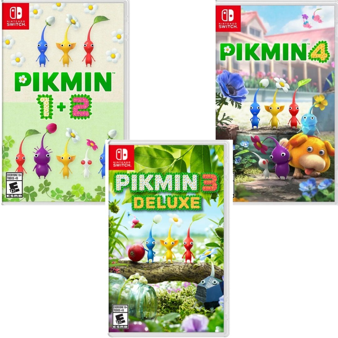 Pikmin 1+2 & 3 Deluxe & 4 Switch Brand New Game Bundle (Action