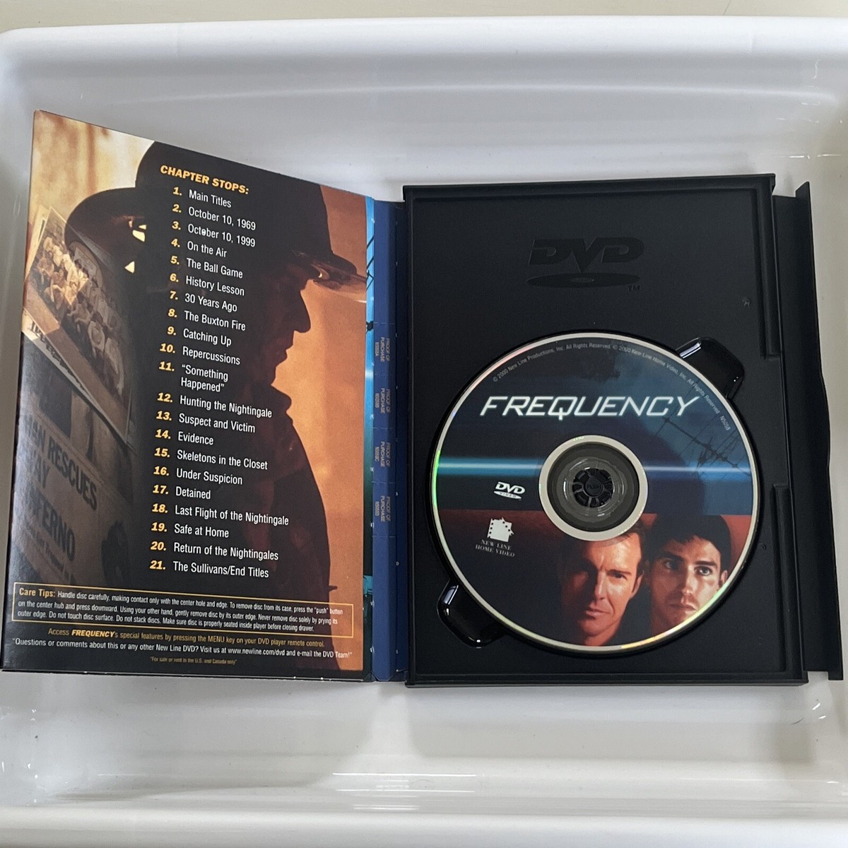 Frequency (DVD, 2000) Dennis Quaid Jim Caviezel Thriller Movie