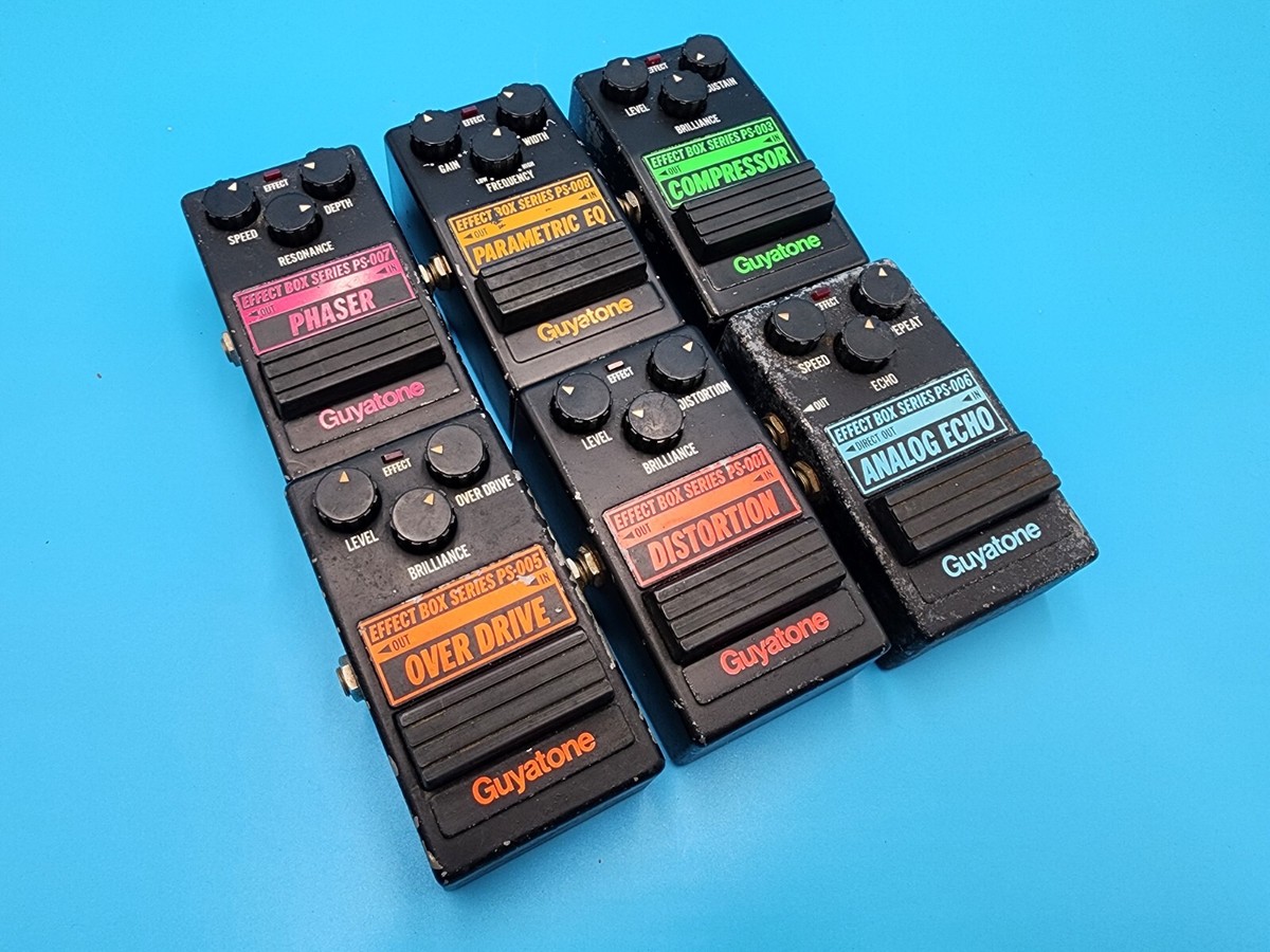 Rare Guyatone Guitar Effect Pedal Bundle PS 001 003 005 006 007