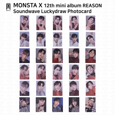 Monsta X 12th Mini Album Reason Soundwave Lucky Draw Photocard Set