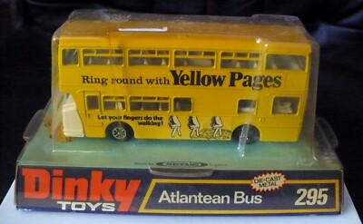 VINTAGE DINKY TOYS ATLANTEAN BUS #295 THE YELLOW PAGES MOC | eBay