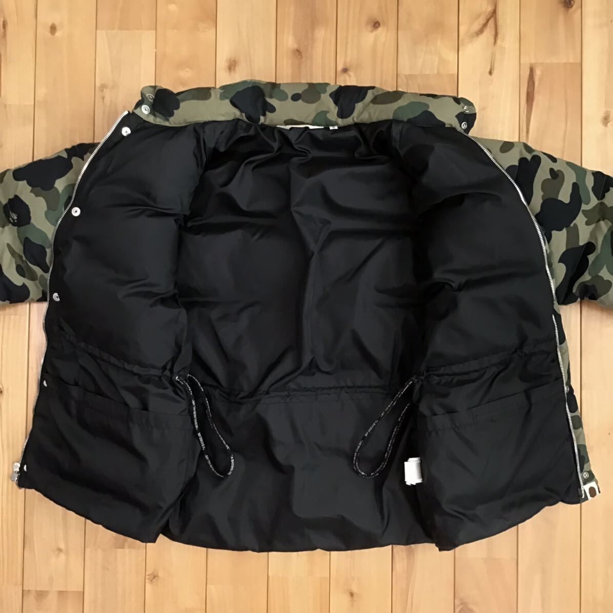 BAPE 1st camo green down jacket A Bathing Ape Size S | eBay