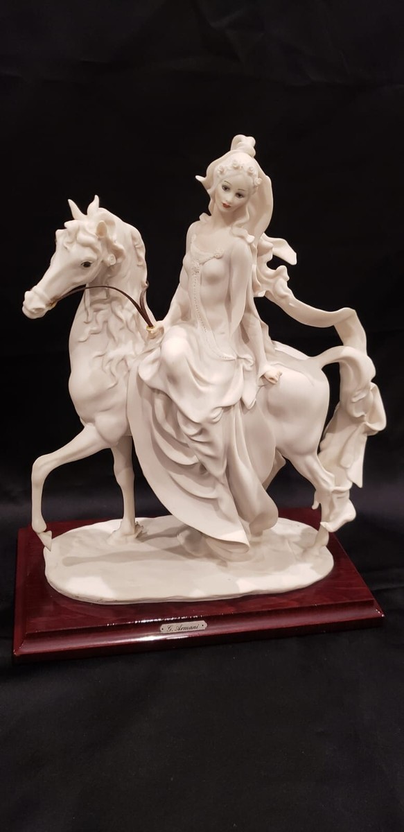1985 Giuseppe Armani Florence Figurine LADY ON HORSE. | eBay