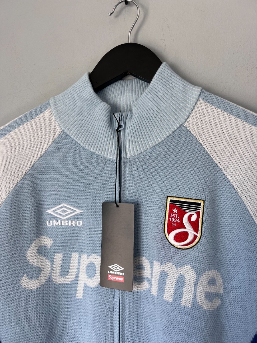 Supreme x Umbro Zip Up Sweater - Size Medium - Light Blue - NEW | eBay