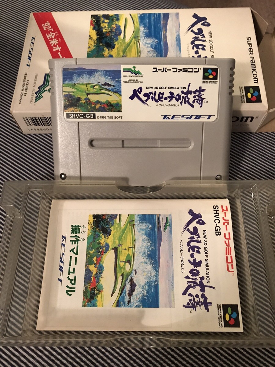 Super Famicom SFC Pebble Beach Golf (ペブルビーチの波濤) Complete