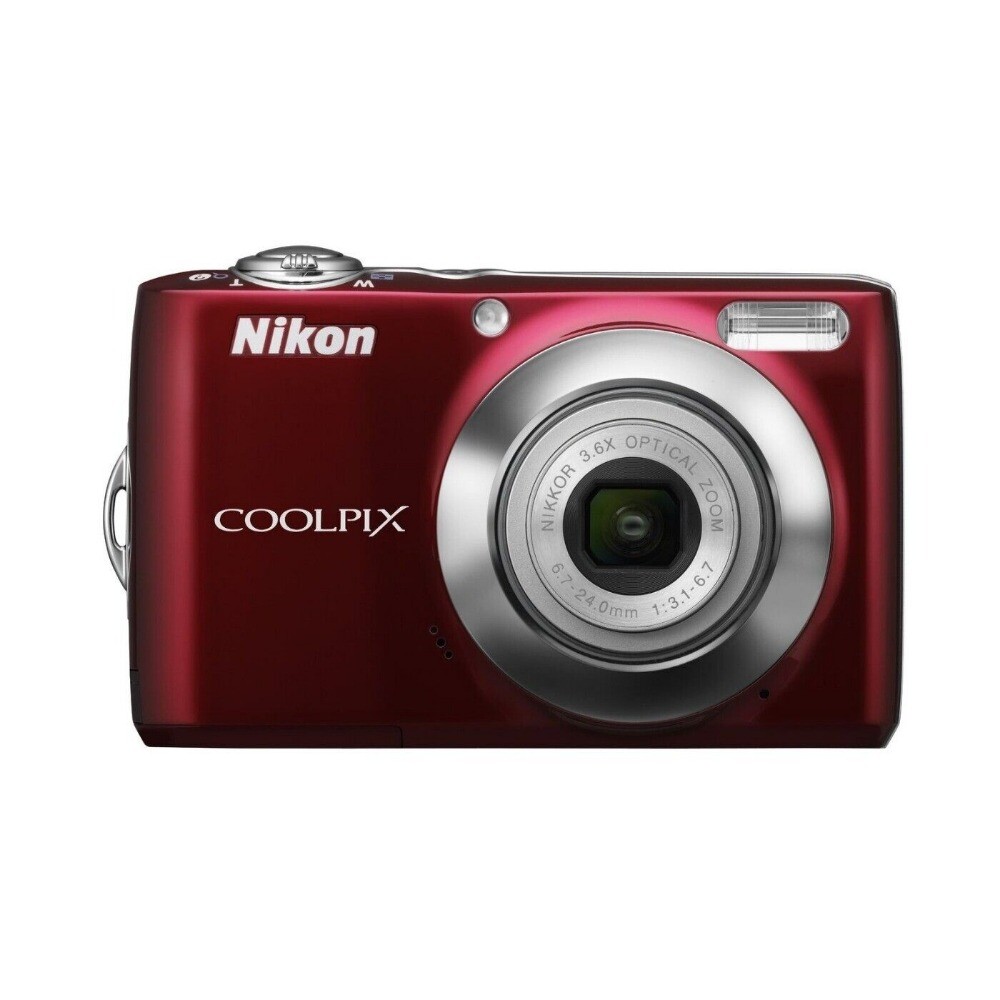 Nikon COOLPIX L22 12MP 3.6x Optical CCD Vintage Digital Camera Red