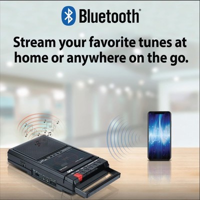 QFX RETRO-39 Portable Shoebox USB to Cassette Tape Recorder