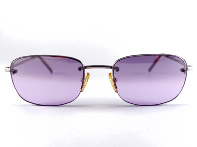 NEW VINTAGE GUCCI GG1676 PURPLE SEMI RIMLESS SUNGLASSES 1990'S