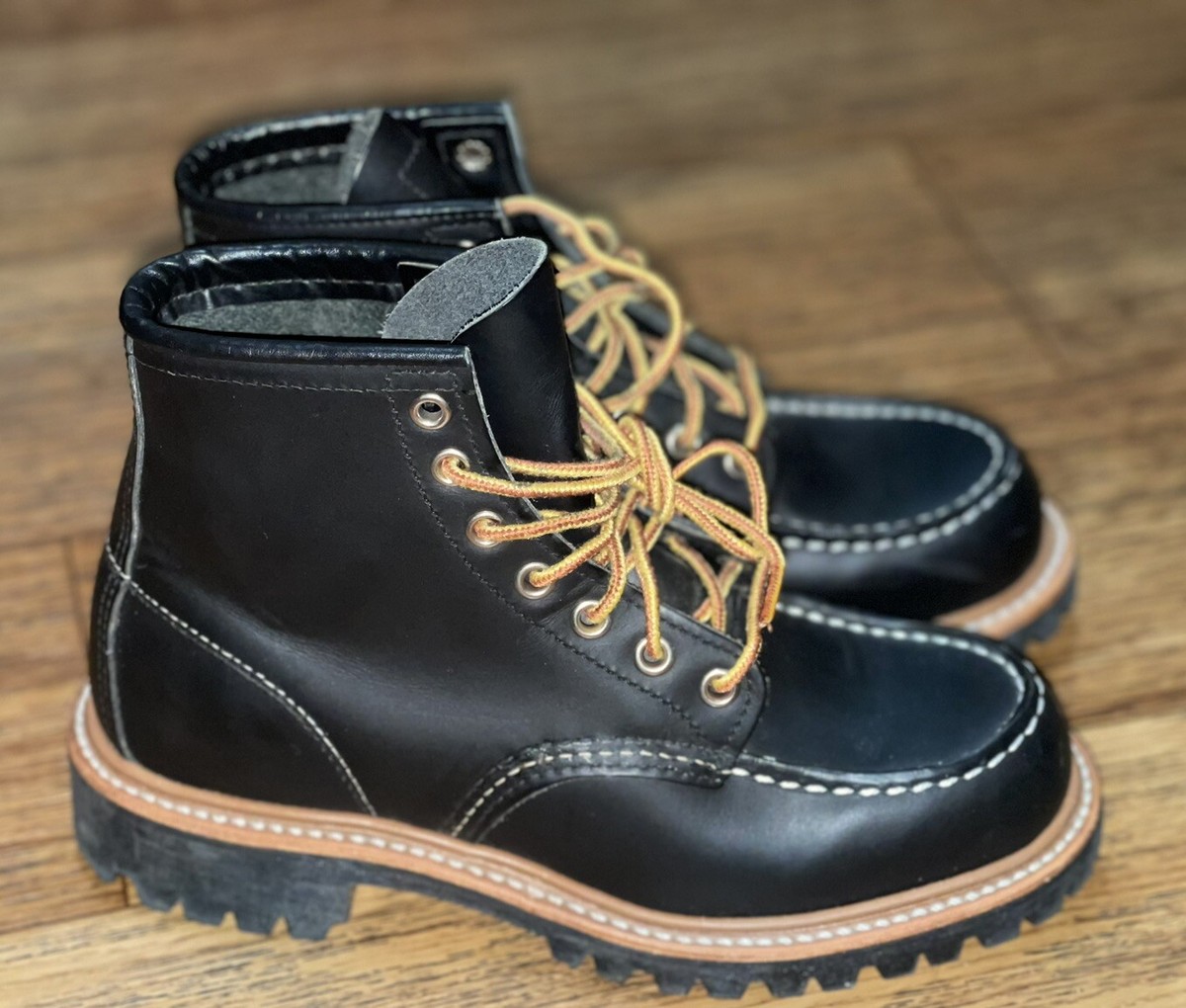 Red Wing 8176 Black Klondike Irish Setter Moc Toe 875 Heritage