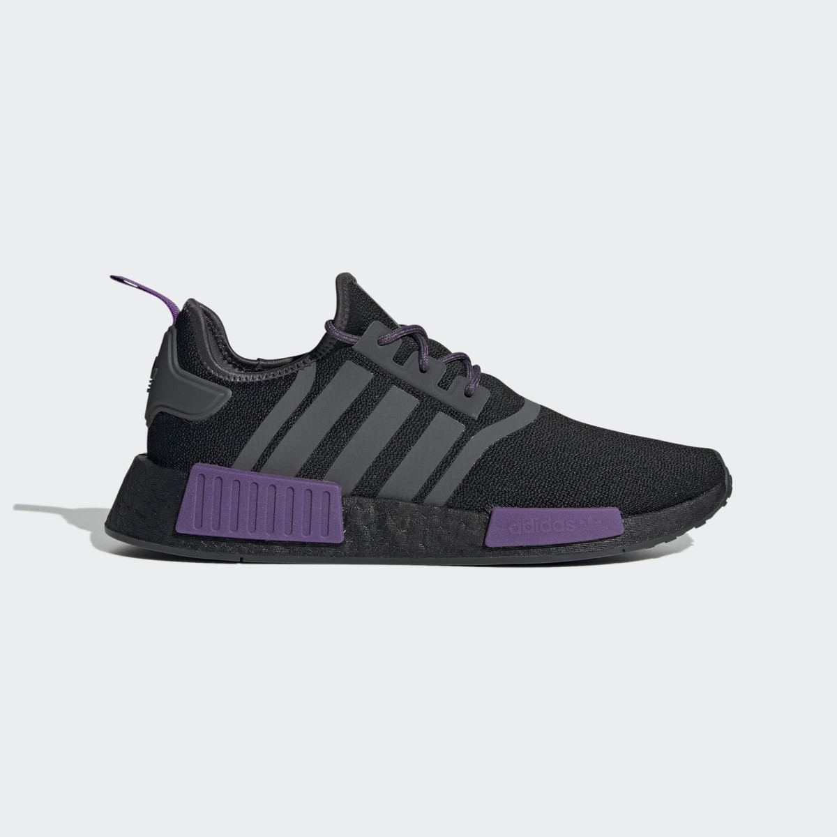 adidas NMD R1 Black Active Purple Grey Kings Ravens GW5664 Men's