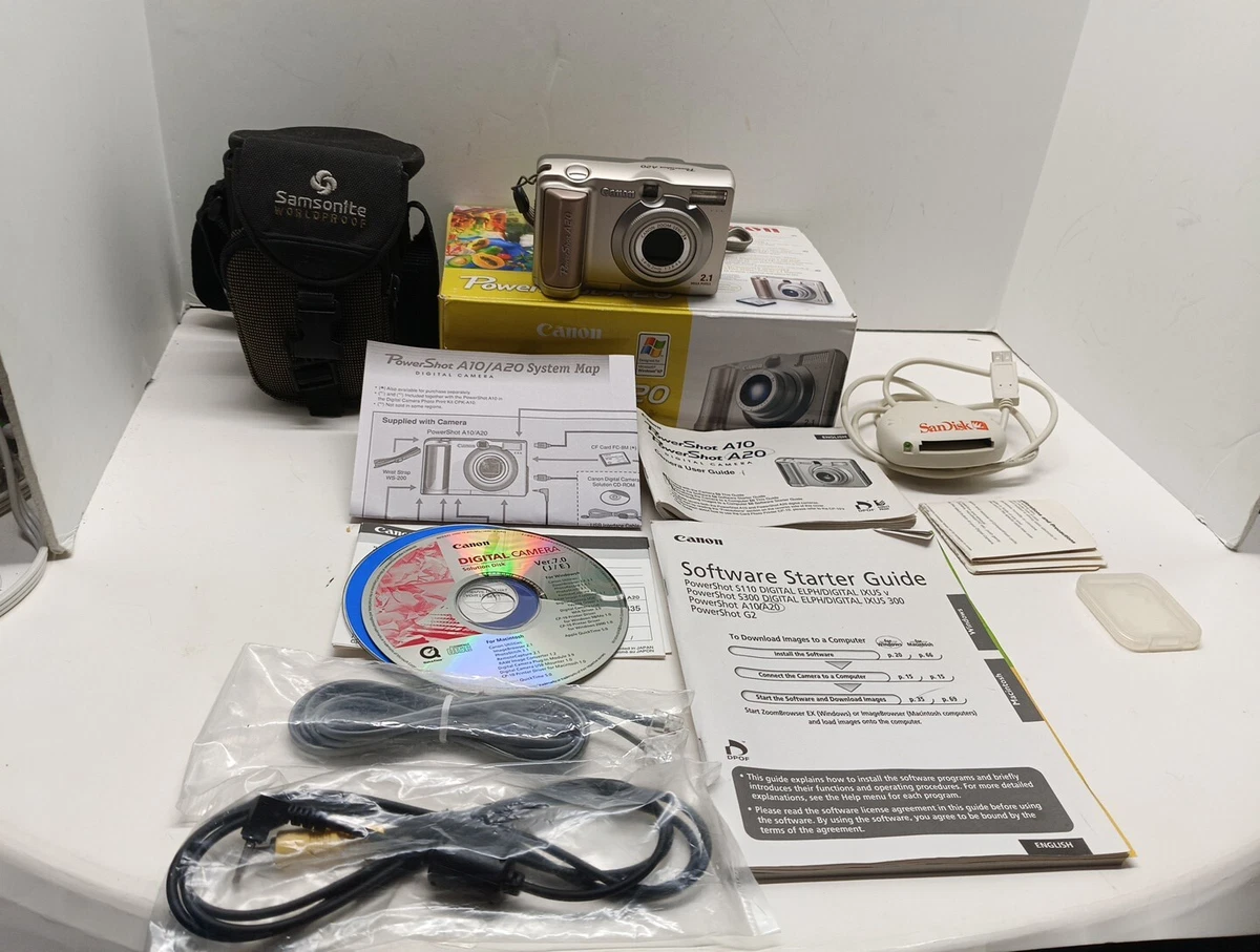 Canon PowerShot A20 Digital Cameras with Date/Time Stamp for Sale