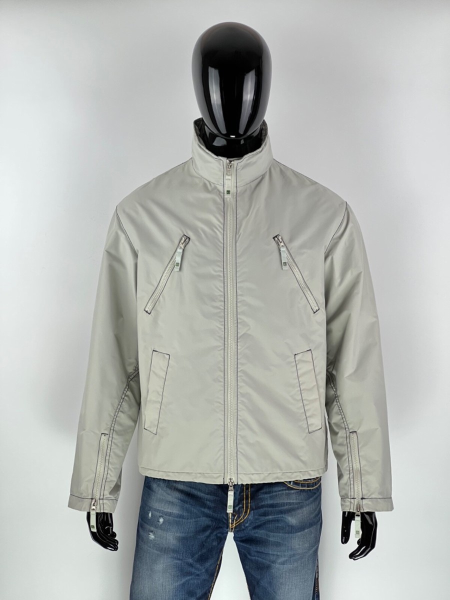 Vintage Armani Jeans Men's Gray Nylon Jacket Size EU48 | eBay