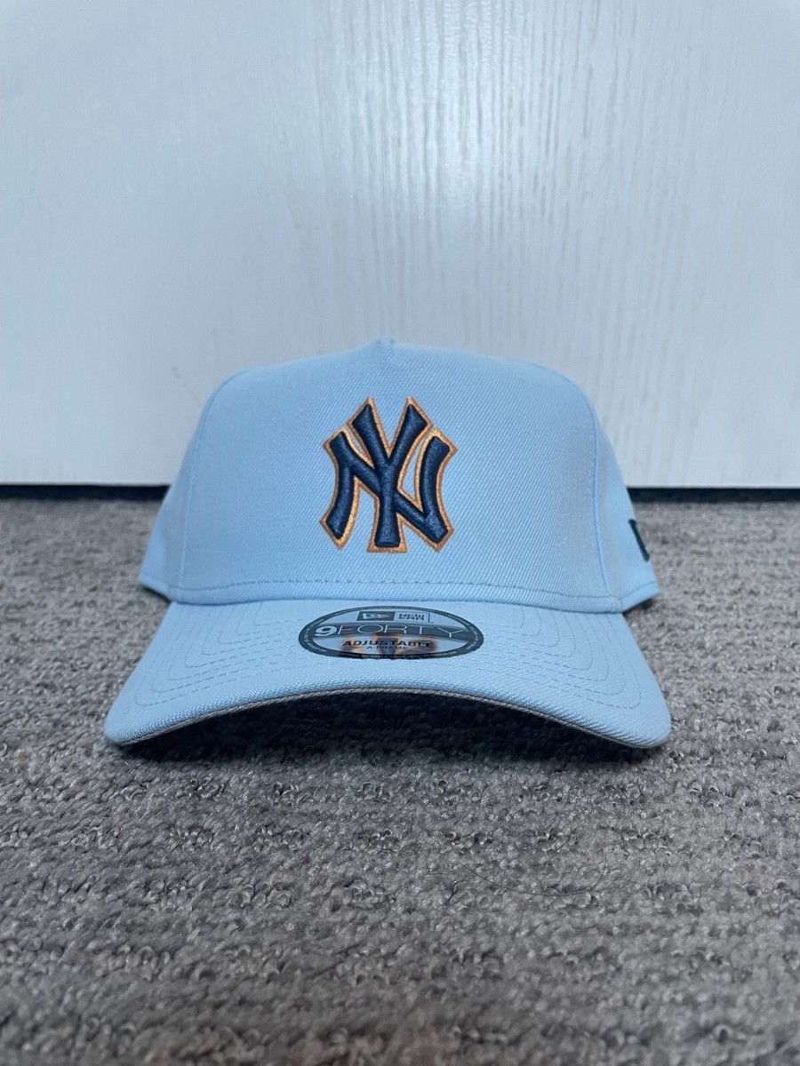 New York Yankees Hat Baby Blue New Era 9Forty Adjustable A-Frame