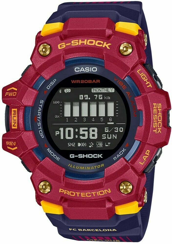 CASIO watch G-SQUAD FC Barcelona Matchday Co GBD-100BAR-4JR Men's