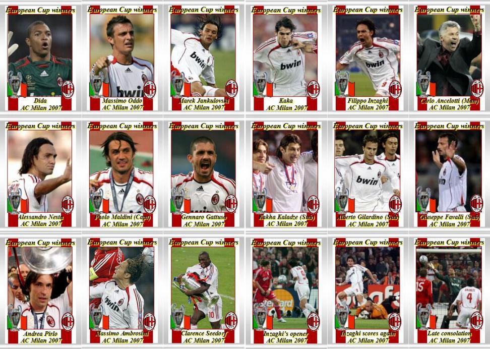AC Milan European Champions League winners 2007 football trading