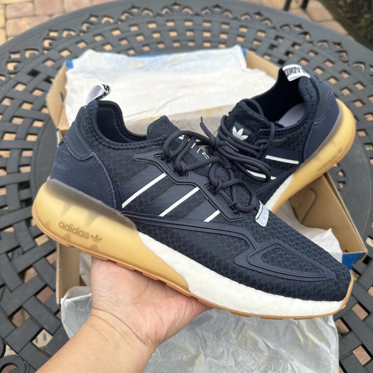 Adidas ZX 2K Boost Legend Ink Gum Men's Athletic Shoes G58084 | eBay