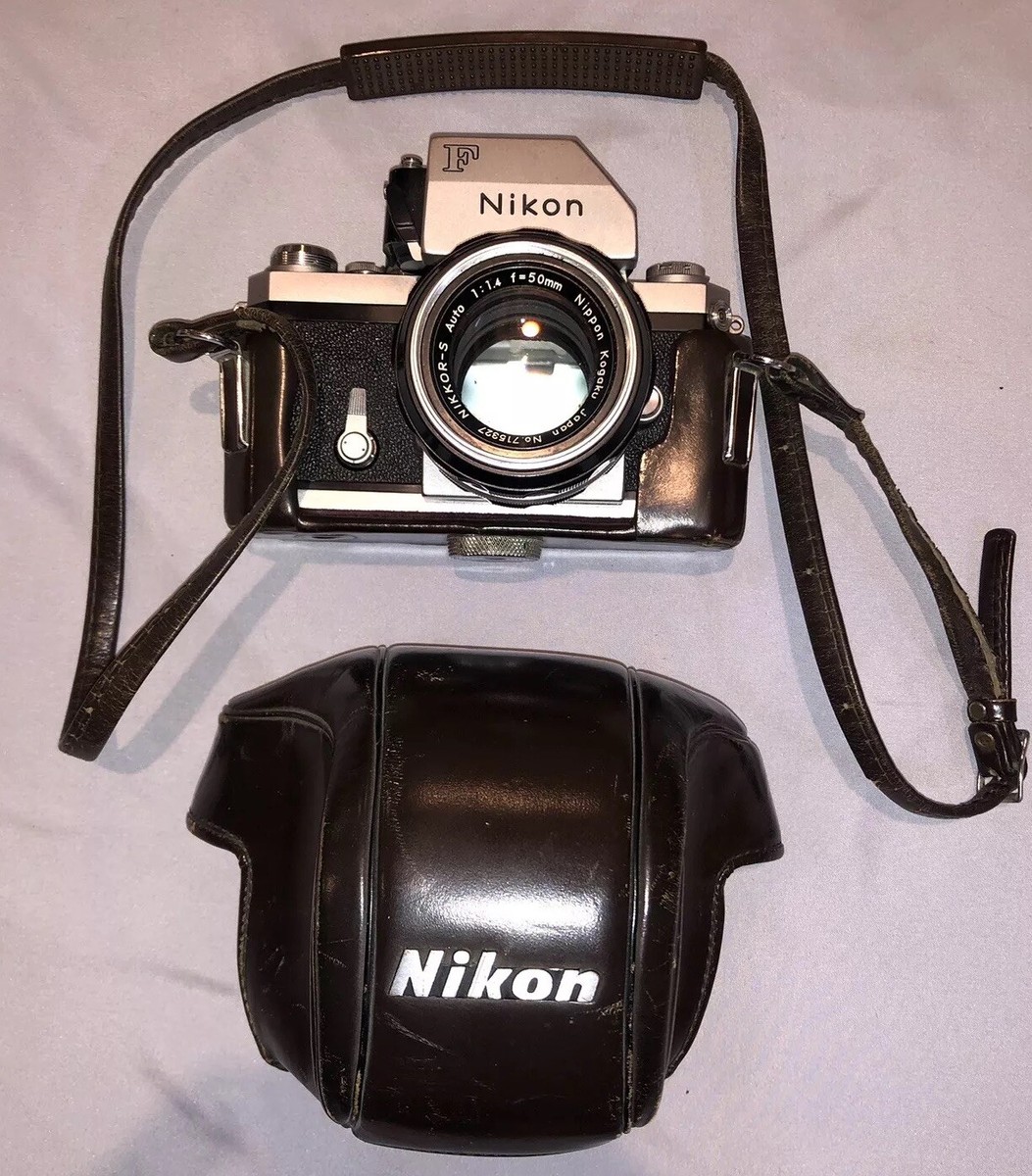 Nikon F vintage SLR film camera 35mm Nikkor-S Auto 1.4/50 lens