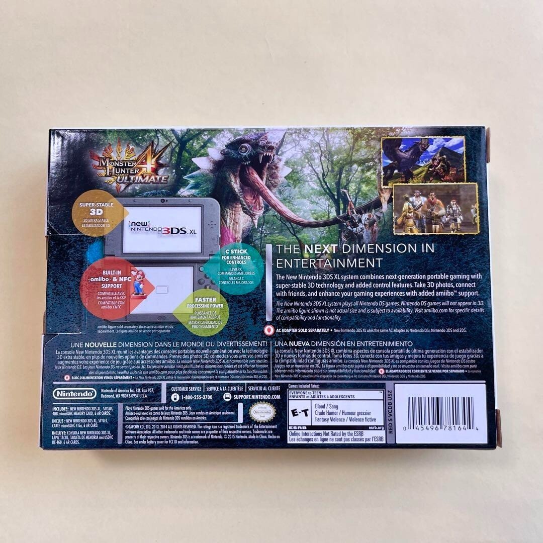 New Nintendo 3DS XL Monster Hunter 4 Ultimate Edition Console US