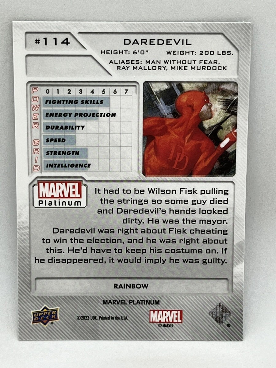 Daredevil 2023 Upper Deck Marvel Rainbow Parallel #114 | eBay