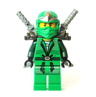 LEGO green ninja Ninjago Lloyd ZX Minifigure with 2 swords new | eBay