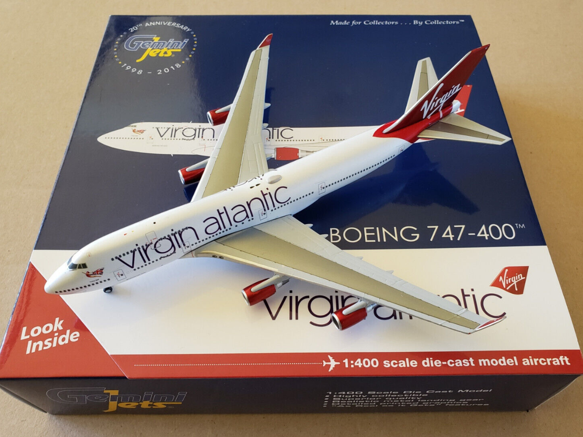1:400 Boeing 747-400 Virgin Atlantic Airways G-VBIG Gemini Jets | eBay