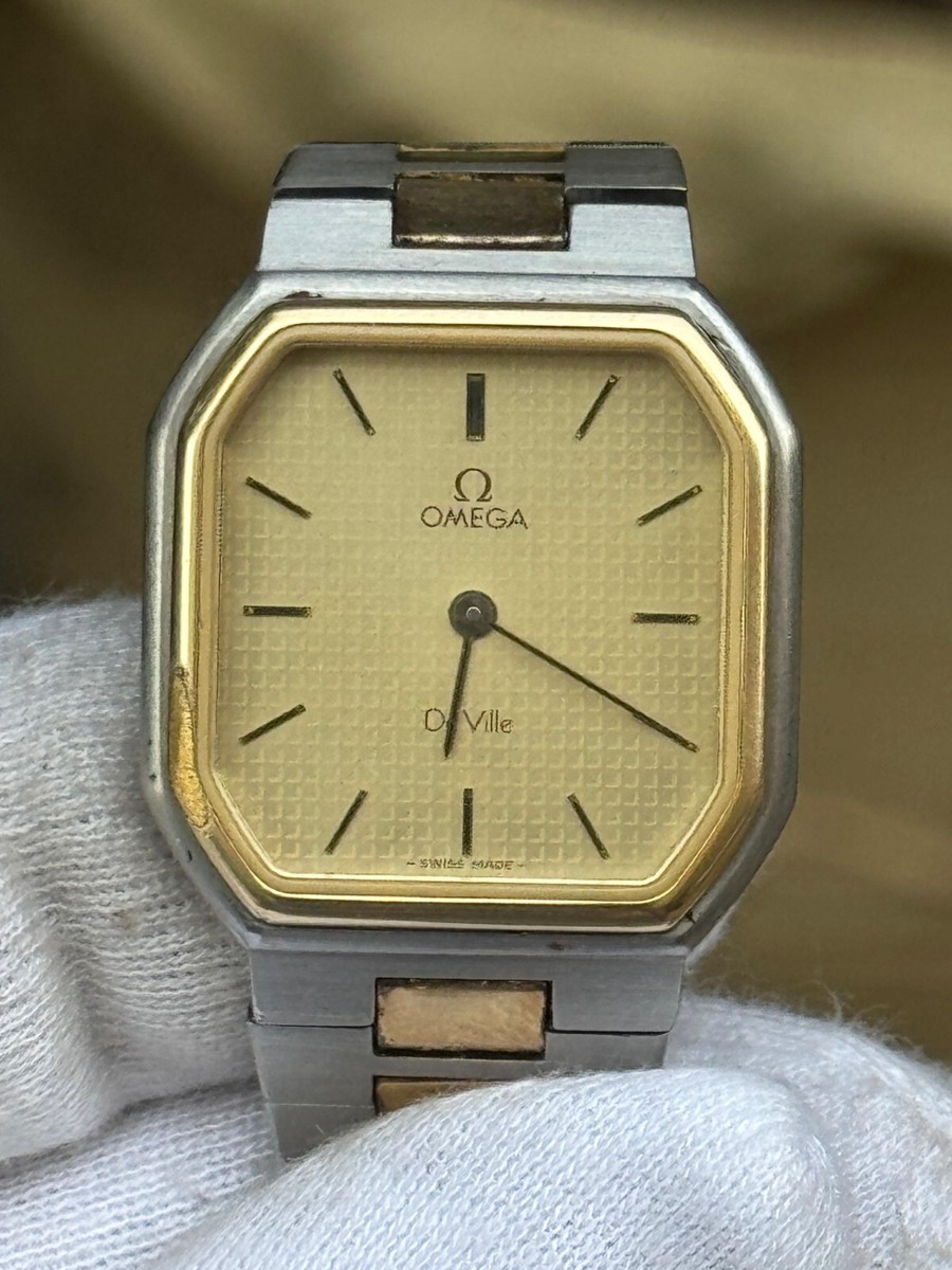 Omega De Ville Cal.1365 Quartz Women Integrated Bracelet Textured