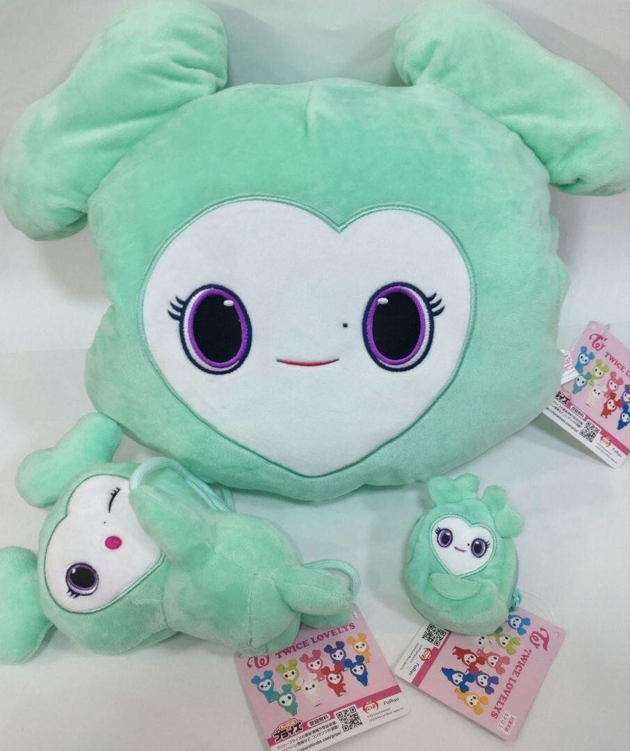 TWICE GIGO Set 3 MIVELY MINA lovely Plush cushion & Backpack Pouch