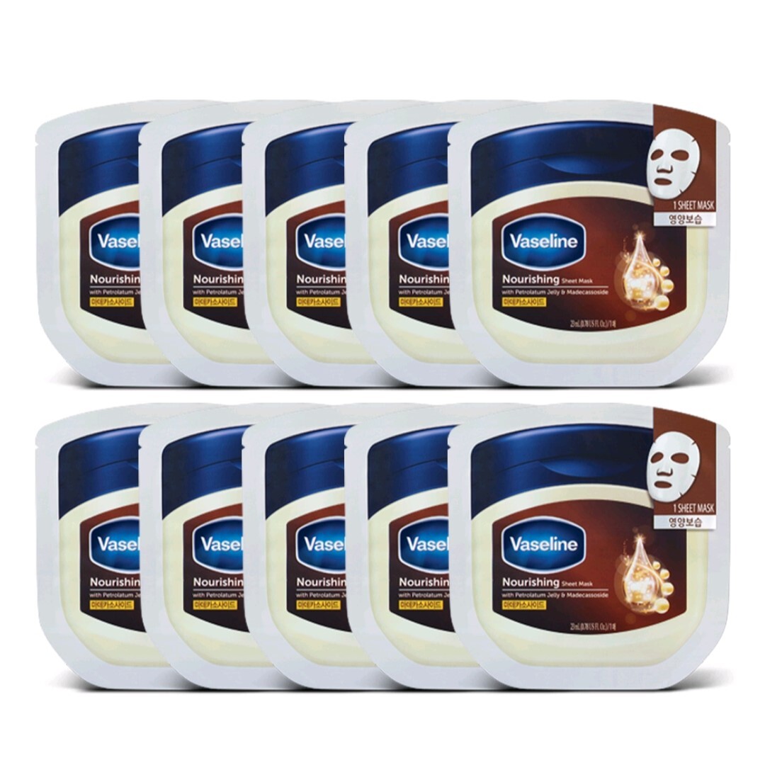 Vaseline Nourishing Sheet Mask 10 ct/1 pack/Wrinkle/Dry Skin/No