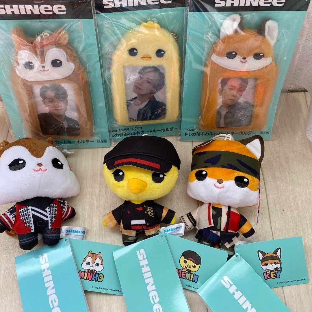 SHINee MINHO KEY TAEMIN ANIMAL COORDY Mini Plush Doll Fluffy Card