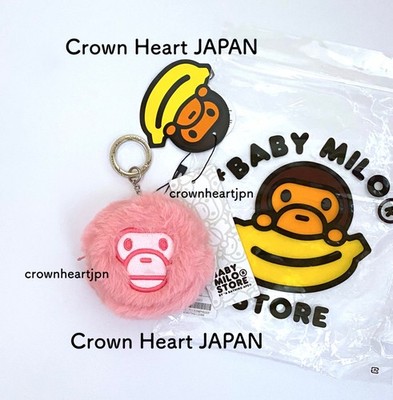 BAPE BABY MILO STORE PINK BABY MILO PLUSH MINI-POUCH HEADPHONE