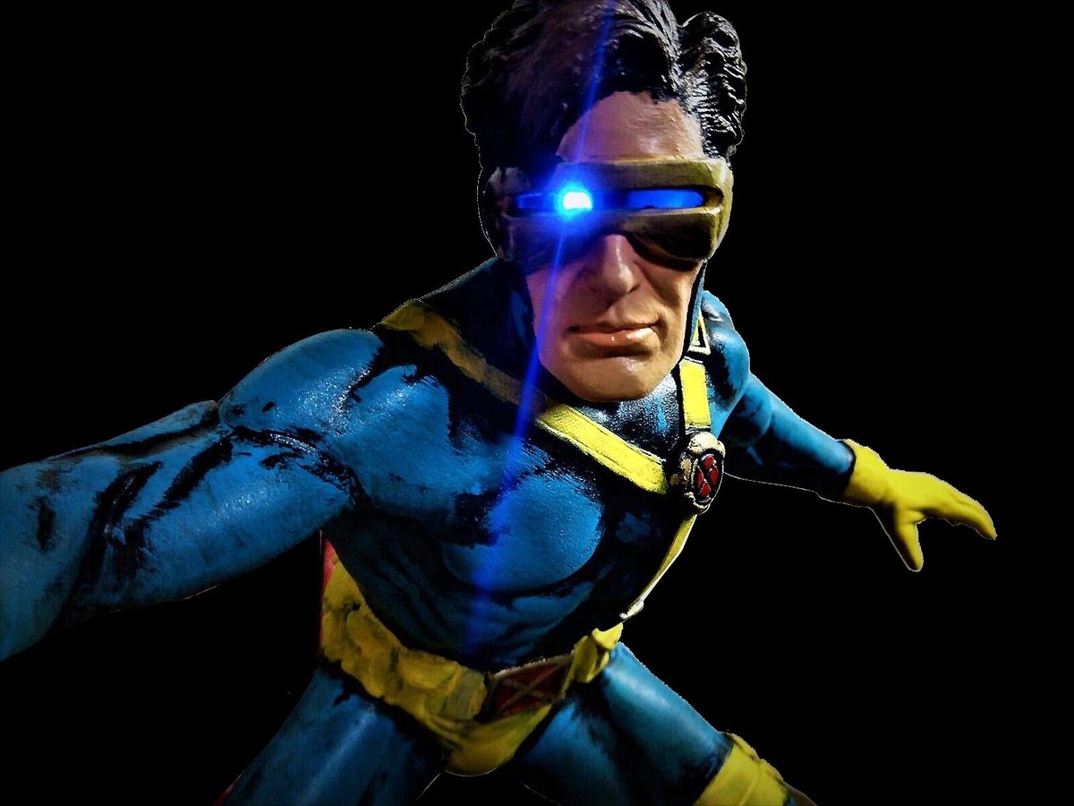 Marvel 1993 Horizon X-Men 1/6 Cyclops Custom LED Visor Vinyl Model