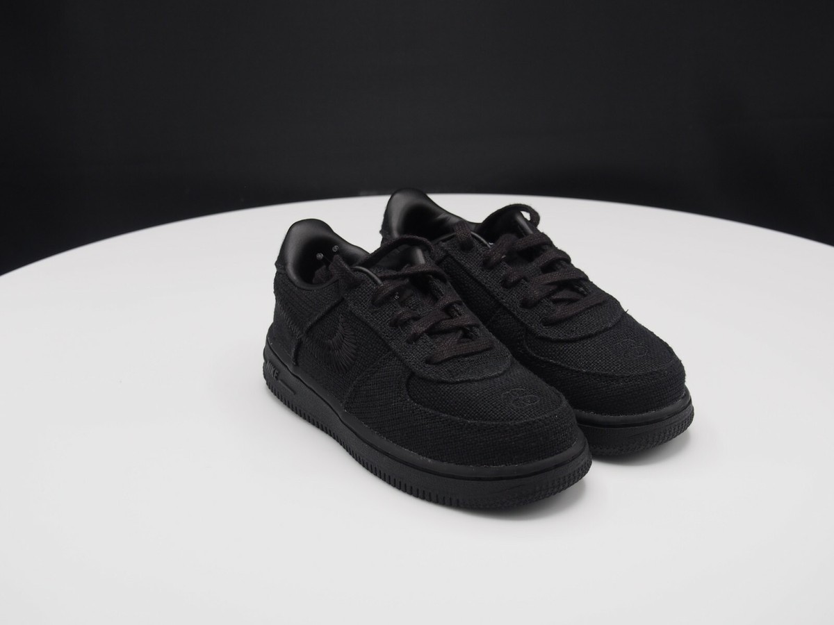 Nike x Stussy Air Force 1 Black DC8306-001 Toddler size 3C | eBay
