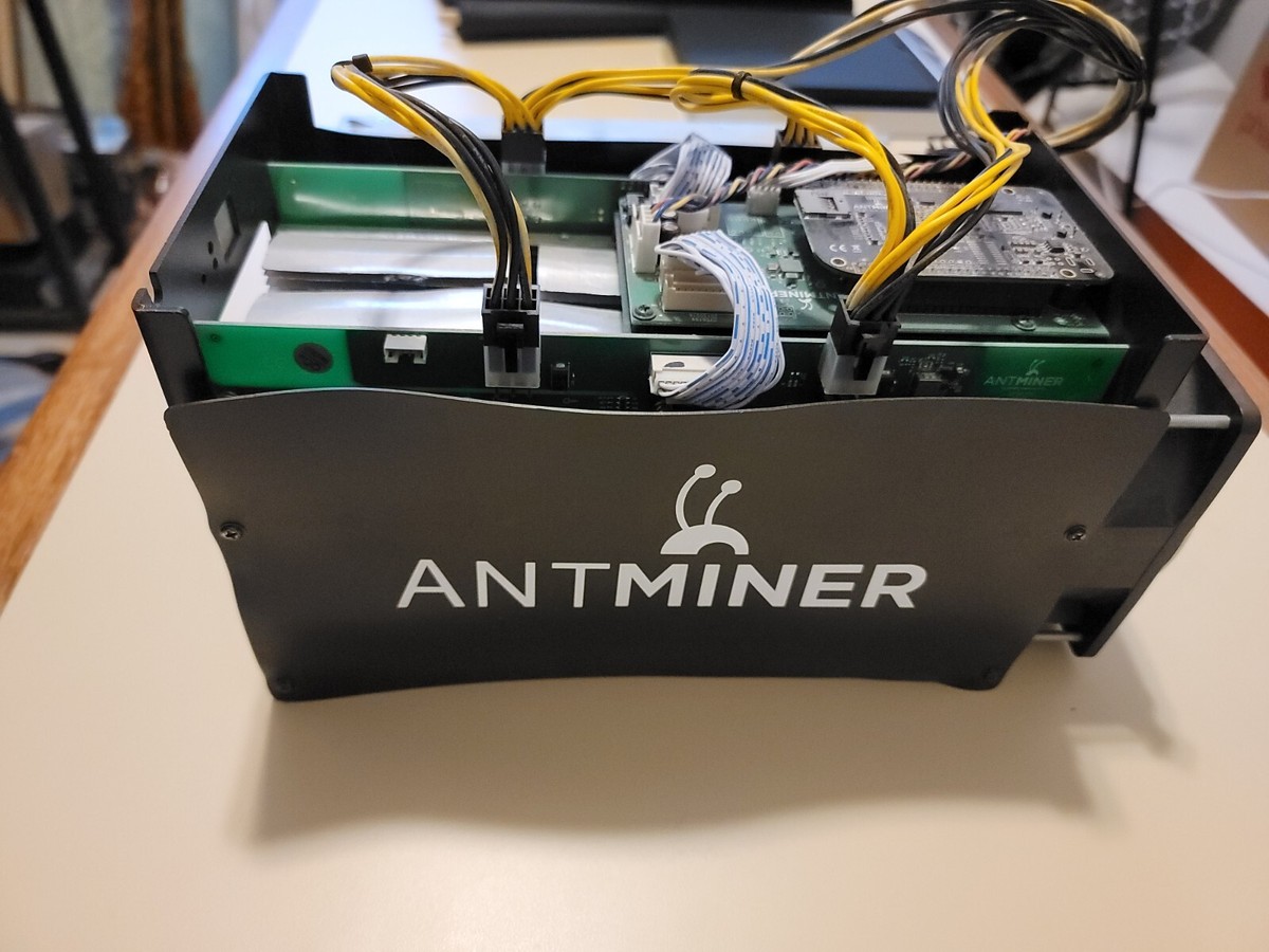 Rare Bitmain Antminer S5 V1.91 BTC Bitcoin Miner With Power Supply