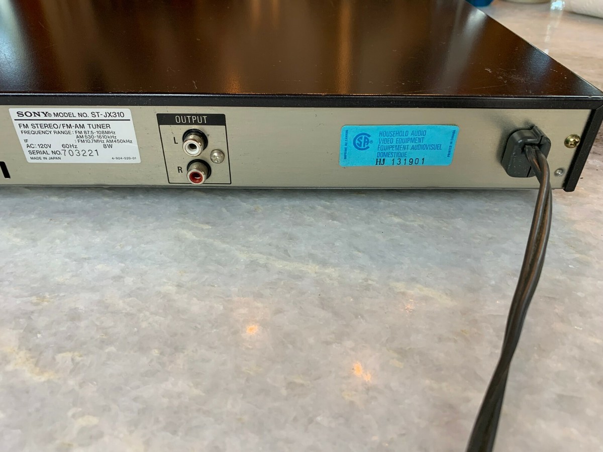 Vintage 1984 MADE IN JAPAN Sony ST-JX310 AM/FM DIGITAL STEREO