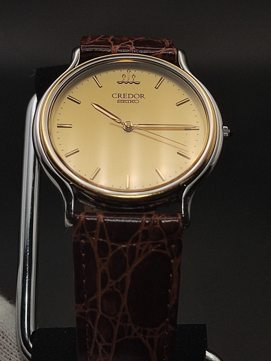 Excellent condition Seiko Credor 8J81-6B00 K18 bezel men's watch