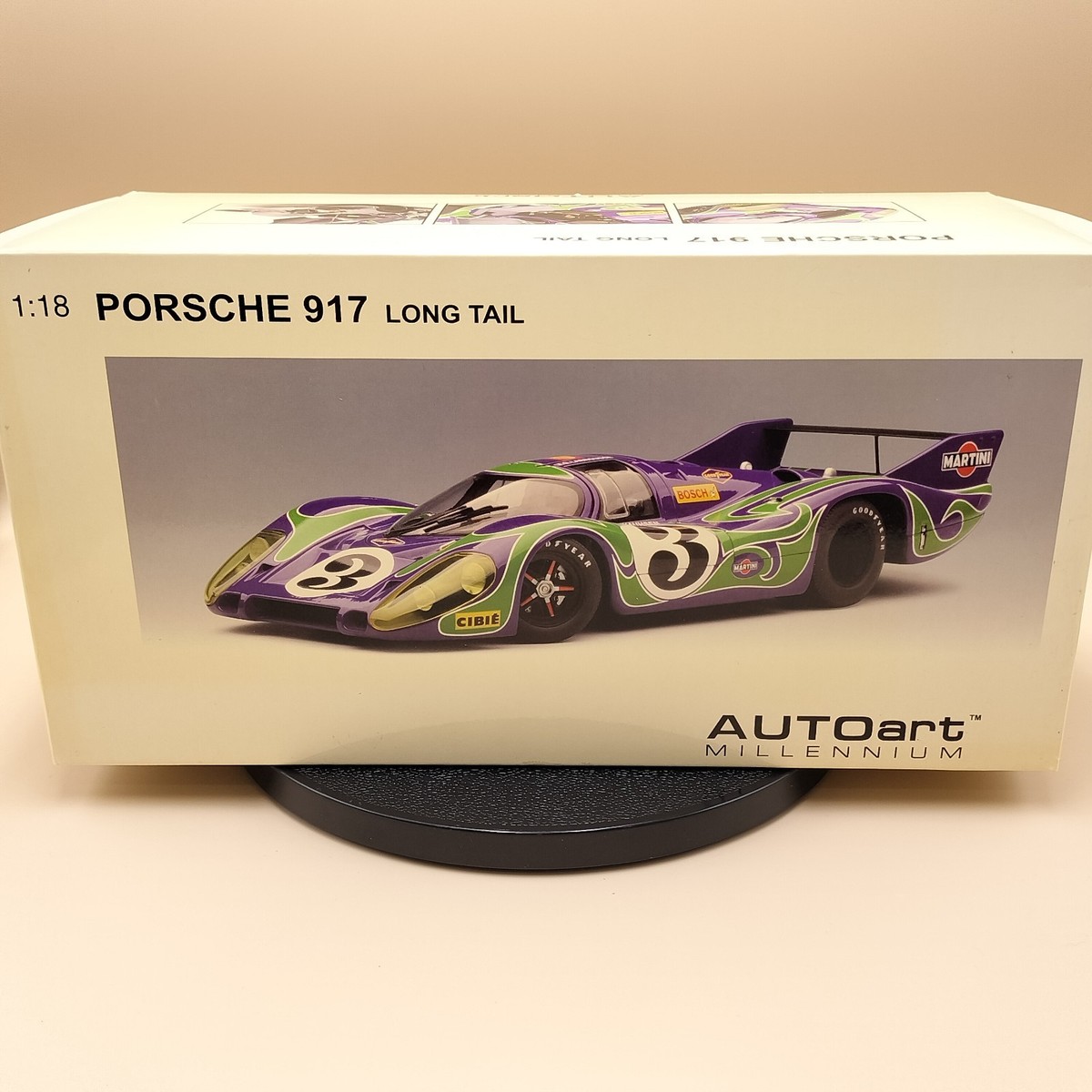 AUTOart 1/18 Porsche 917 Long tail 917 LH LeMans 1970 Larrousse #3