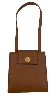 Bvlgari Vintage Shoulder Purse Brown Leather BULGARI | eBay