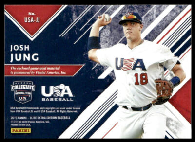 2019 Panini Elite Extra Edition #USA-JJ Josh Jung USA Materials