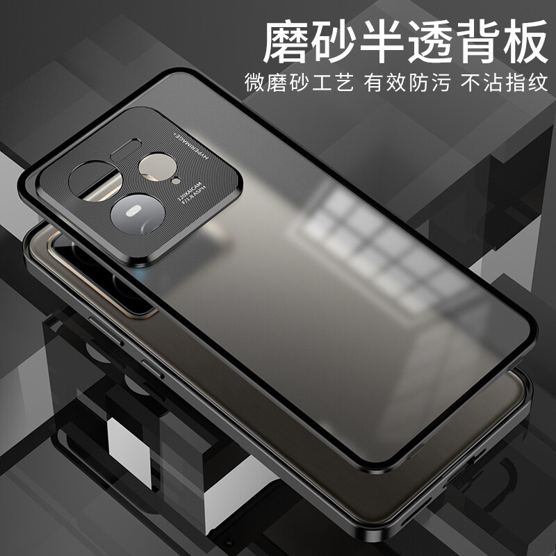 For Realme GT 7 Pro, Luxury Hybrid Metal Bumper Magnetic Back