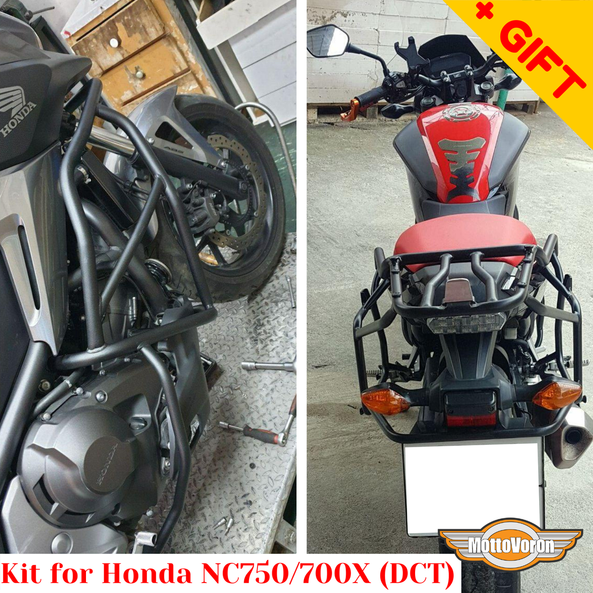 For Honda NC750X DCT Crash bars Rack luggage system NC 700 X DCT