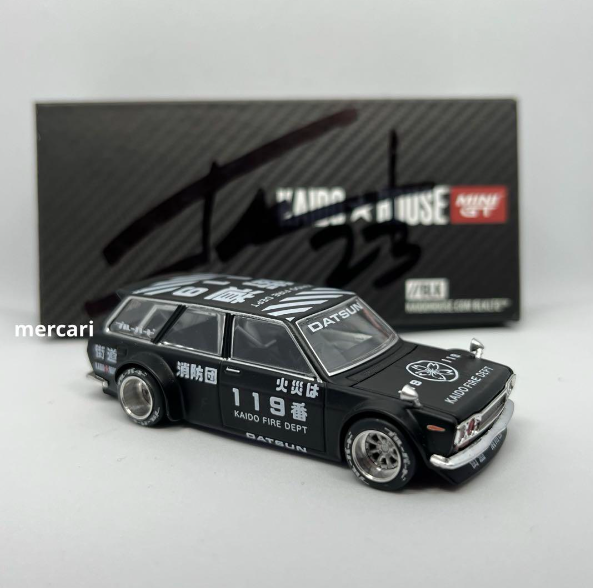 KAIDO HOUSE MINI-GT DATSUN 510 Wagon Fire Black BLKLTD Shizuoka