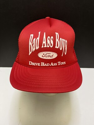 Vintage Ford Trucker Hat Bad Ass Boys Drive Bad Ass Toys Mesh
